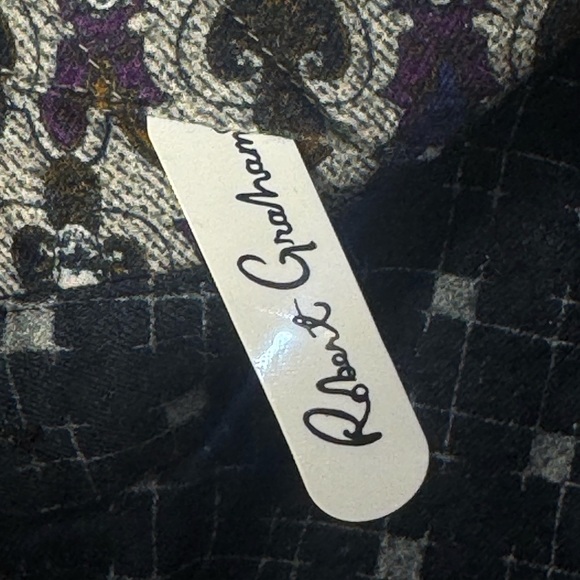 Robert Graham Long Sleeve Geometric Skill Button Down Shirt Blue EUC Size XL - Picture 14 of 15